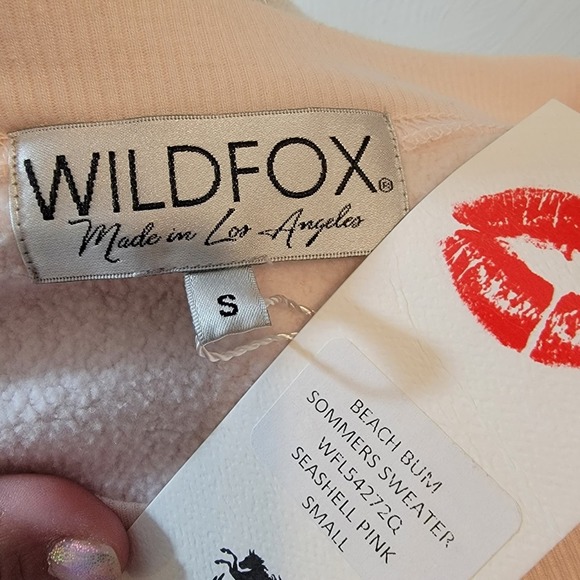 Wildfox Blush Pink Beach Bum Sweatshirt Size Small New With Tags NWT - Picture 4 of 4